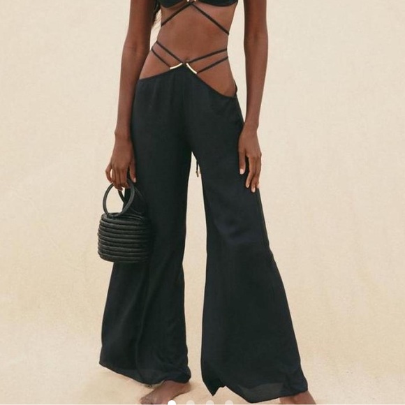 cult gaia Pants - CultGaia Tessa silk coverup pants